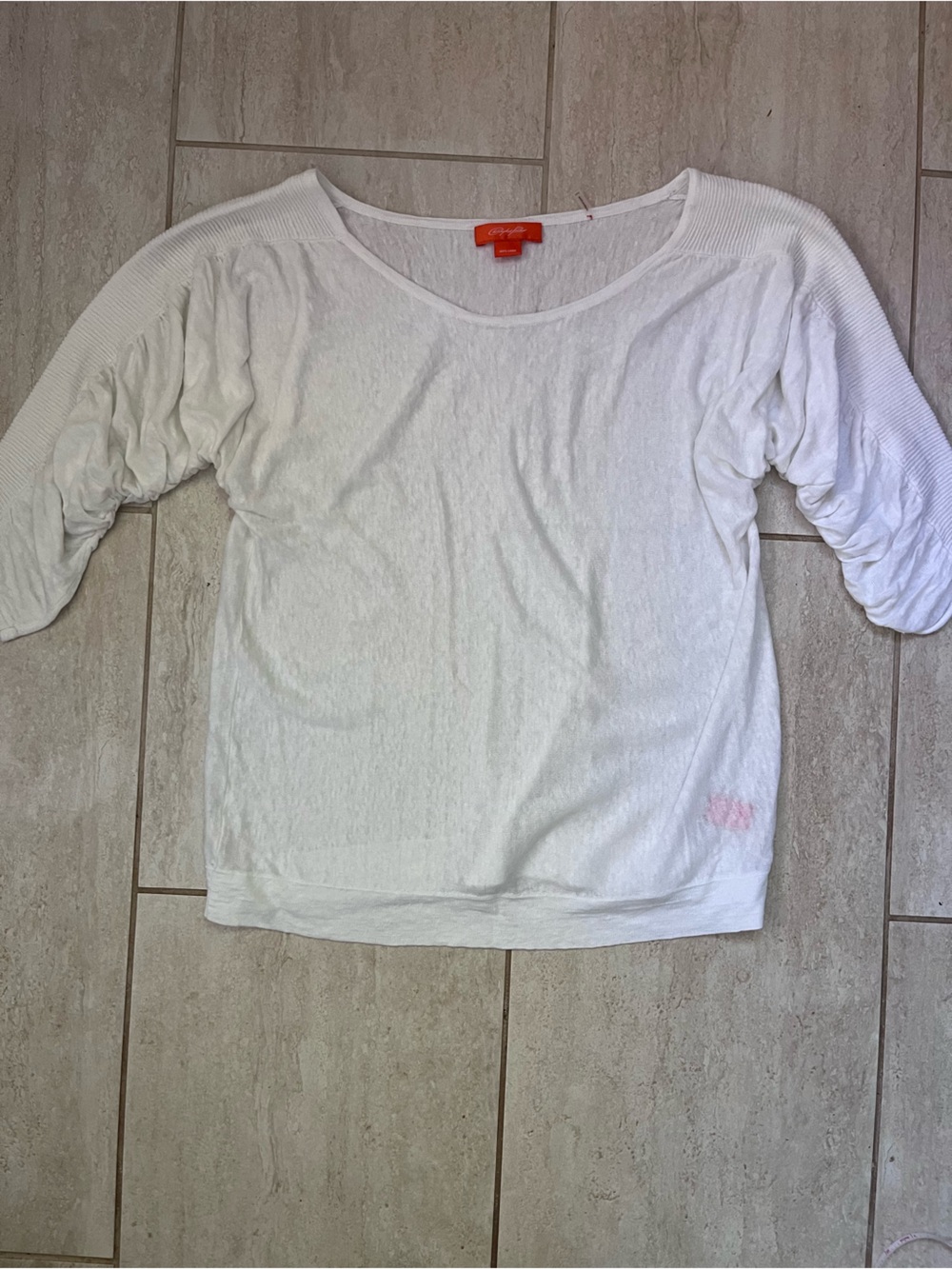 Christopher Fischer White Linen Tunic Top XS/S